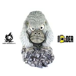 Statua in resina animale gorilla giocattolo Chibi cicatrice-bro designer maestro K -Bianco- - Foto 1 di 7