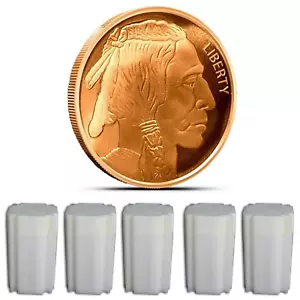 (100) BUFFALO - 1 OZ COPPER ROUND - BULLION - LOT - Picture 1 of 3