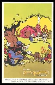 2015 D23 Expo Disney Silly Symphony Collection Three Little Pigs Postal 2 de 3 - Imagen 1 de 2