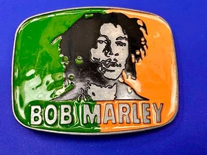 Bob Marley Rasta Multicolor Green Orange One Love Metal Belt Buckle - Imagen 1 de 12