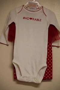 Just One You by Carters Valentine conjunto de 2 piezas con legging con falda de tul #adorable - Imagen 1 de 4