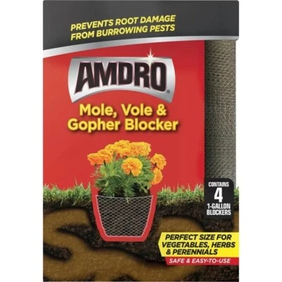 Bloqueador Amdro Mole, Vole y Gopher (4) - Bloqueadores de 1 galón, 9,5" W x 12" H Foto 1 de 2