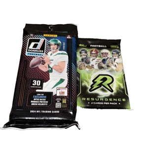 2024 Donruss Football 30 Karten Fat Pack & 24 Topps Resurgence 4 Karten Pk - kostenloser Versand - Bild 1 von 4