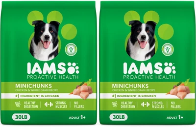 Iams Proactive Health Minichunks pollo real granos enteros alimento seco para perros, 30 lb Foto 1 de 3