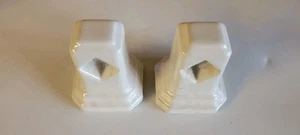 Juego Par Toallero Barra Toallero Blanco Beige Cerámica Porcelana - Imagen 1 de 6