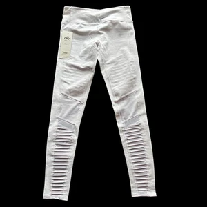 Alo Yoga High-Waist Moto Legging Full Length White Size Medium - Picture 1 of 6