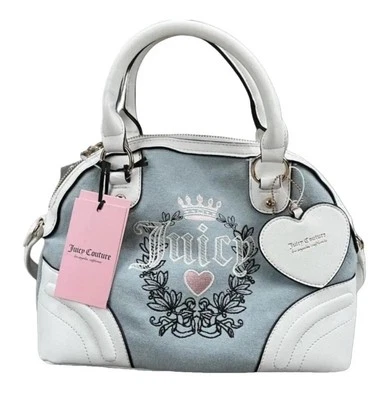 Bolso Bandolera Juicy Couture Denim Heritage Blanco Cuero Vegano Azul Foto 1 de 4