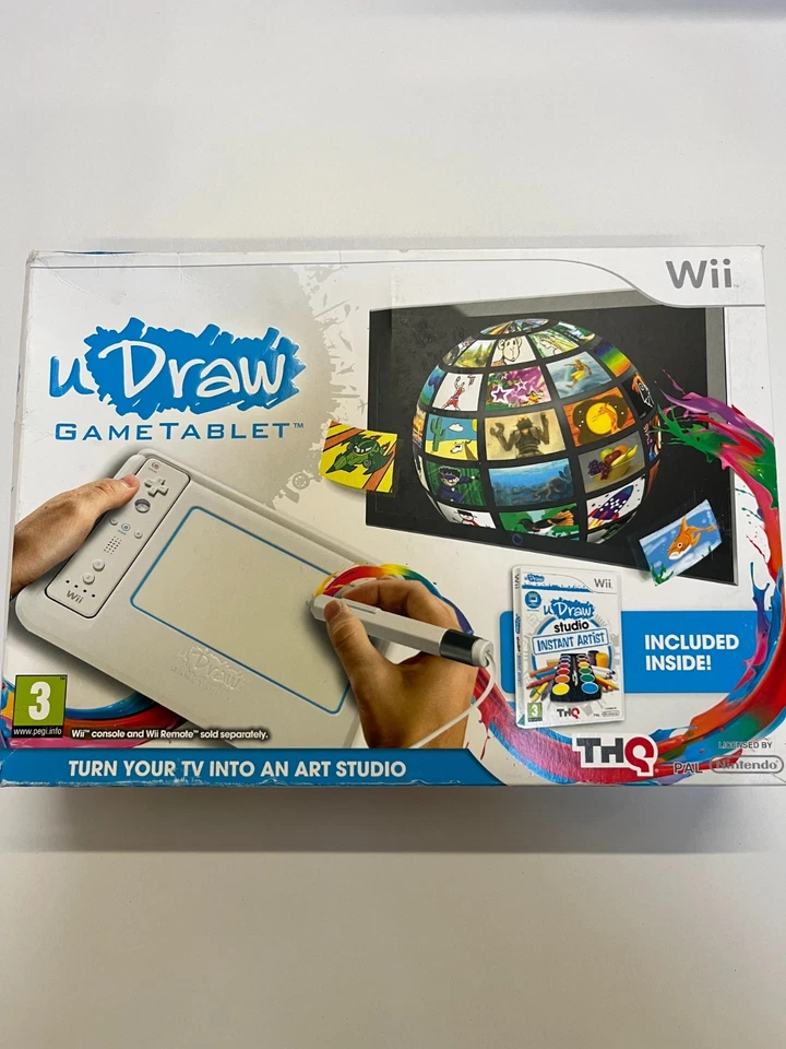 uDraw Game Tablet inc Instant Artist (light wear on box) - Wii UK Release Sealed - Image 1 of 4