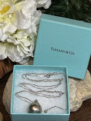 33. Tiffany & Co NEW YORK Sterling AG925 Hardware Ball Pendant Necklace 32" - Image 1 of 4