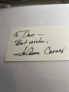 Joanne Carner HOFer Signed 3x5 index Card - Picture 1 of 1
