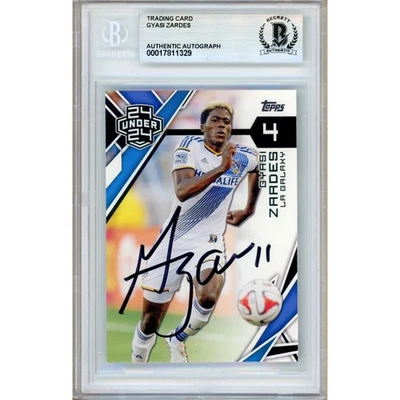 Gyasi Zardes Signed 2015 Topps MLS 24 Under 24 #157 Galaxy Beckett Slabbed Auto - Image 1 of 4