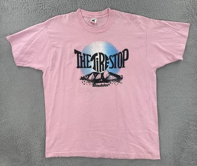 Vtg Fruit Of The Loom Men’s XXL Pink Single Stitch Shirt Made In USA Boulder Co - Изображение 1 из 4