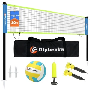 20FT Outdoor Volleyball Net Set System for Backyard Beach with Anti-Sagging N... - Bild 1 von 9