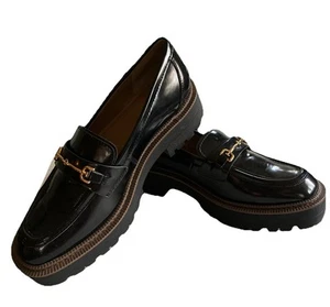 SAM EDELMAN LAURS HALBSCHUH 8 Lug Sole schwarz Schuh Plateau Schule Mädchen Akademie - Bild 1 von 15