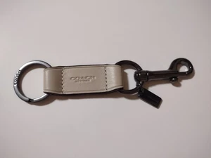 Coach Trigger Snap Bag Charm Keychain Ring Attachment F49314 Gun Metal Gray - Bild 1 von 5