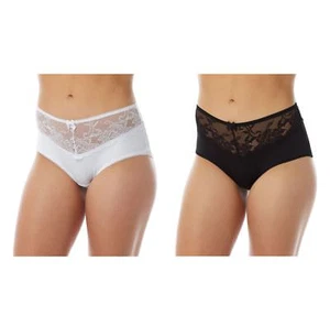 Ladies Floral Lace High Rise Shorts, Knickers Briefs Underwear, L35 - Picture 1 of 5