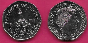 MAGLIA 20 PENCE 2014 UNC FARO AT LA CORBIERE,QUEEN ELIZABETH THE SECON - Foto 1 di 1