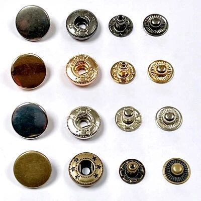 Leather Craft Snaps/Fastener Buttons/Closure 3 sizes 10/12.5/15mm - Image 1 of 2