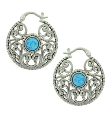 MONTANA SILVERSMITHS Earrings Along the Garden Pond Opal SKU ER3956 NEW - Image 1 of 2
