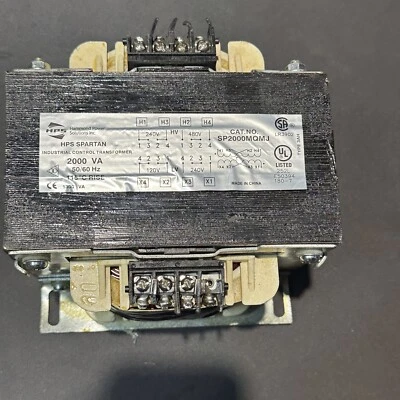 Transformador de controle usado Hammond HPS Spartan SP2000MQMJ 2000VA 240/480V 50/60Hz - Imagem 1 de 4