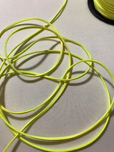 Neon Yellow Faux Suede Leather Cording Cord Trim 1/8"x 10 Yards - Picture 1 of 2