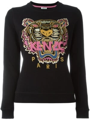 Sudadera "Nueva" KENZO Bordada 'Tigre' Negra EE. UU. Talla: L Foto 1 de 4
