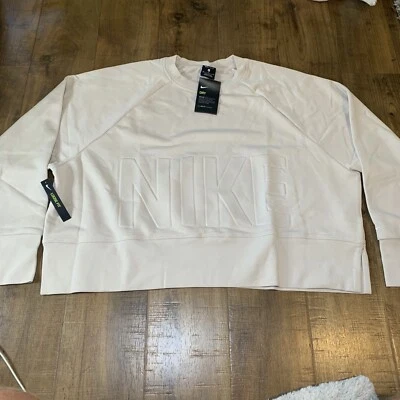 Sudadera corta Nike para mujer manga larga Versa Crew AH8436-008 tostada talla XL Foto 1 de 4