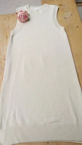 H&M - Kleid, Strickkleid, Baumwolle Mix, CremeWeiß, Gr. M (oversize) - Bild 1 von 6