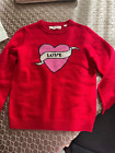 Chinti and Parker kids red "Love" jumper, age 6-8 years, new without tags