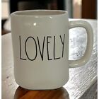 Rae Dunn Lovely Embossed Black White Coffee Tea Cup Mug 16 oz