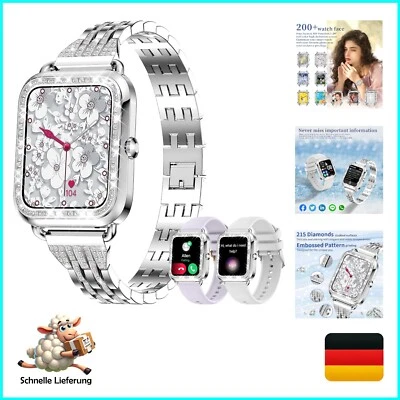 fitonyo Smartwatch Damen mit Telefonfunktion Diamant,1.29" Touch-Farbdisplay,... - Bild 1 von 4