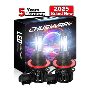 2X H13 9008 LED Headlight Super Bright Bulbs Kit 420000LM White Hi-Lo Beam 6000K - Picture 1 of 23