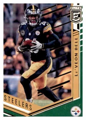 2018 Elite Green Foil Le'Veon Bell PWE Insert Parallel Refractor Steelers #67 - Image 1 of 2