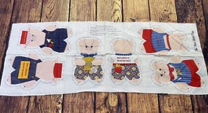Cranston The Three Little Pigs Fabric Panel Cut & Sew Soft Plush Nursery Rhyme - Picture 1 of 8