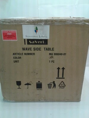 Saveri, Concrete Wave Accent Table, Short,Slate Gray MA 906040-01 - Image 1 of 4