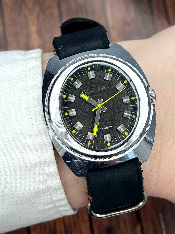 Reloj Pulsera Vintage Chaika URSS Soviético Mecánico Hombre Joyas 17 Raro Foto 1 de 4