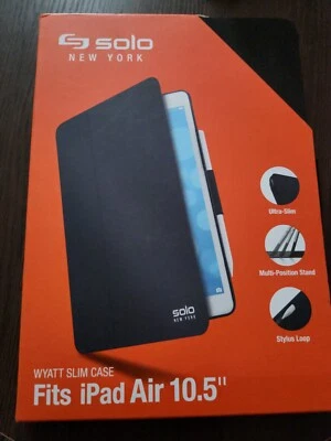 New SOLO NEW YORK - WYATT SLIM CASE for iPad Air 10.5" - Black - Free Shipping! - Image 1 of 2