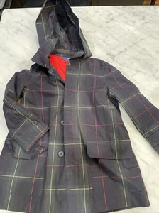 Polo RALPH LAUREN Children’s PLAID Hooded Rain COAT Size 5 Preowned AS IS Read - Picture 1 of 15