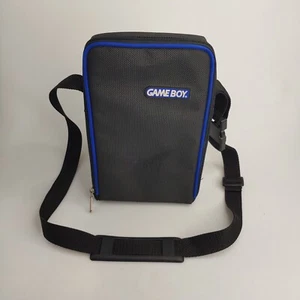 Official OEM Nintendo Game Boy Carrying Case / Shoulder Bag - Black Blue - Picture 1 of 9
