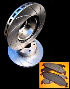 R SLOT fits NISSAN Sunny A14 A15 1979-1981 FRONT Disc Brake Rotors & PADS