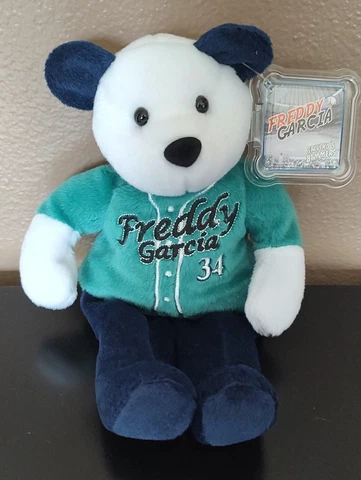 NEW Freddy Garcia #34 Plush Beanie Bear Seattle Mariners Salvino's Bammers Cover