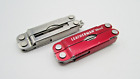 Lot Of (2) Leatherman "Micra" - Stainless Steel Multi Tool,(1) Red & (1) S/S