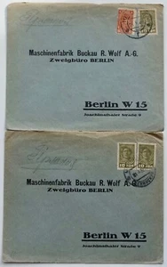 1932 USSR-Germany Maschinenfabrik Buckau R. Wolf Covers, Set of 2, Russia Posted - Picture 1 of 3