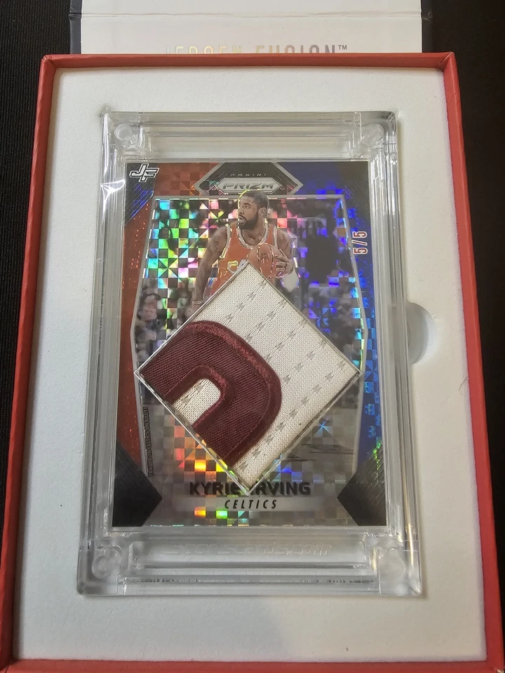 Parche de camiseta Kyrie Irving 5/5 refractor usado para jugadores (Jeresy Fusion) 🔥 Foto 1 de 4