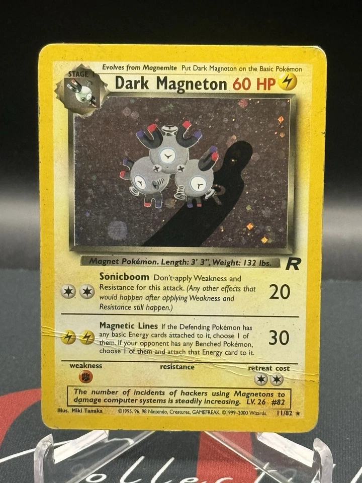 Pokemon Dark Magneton TCG Holo Rare Card 11/82 Unlimited Team Rocket - Image 1 of 2