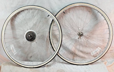 Schwinn Approved Normandy Vintage 27" Road Bike Wheelset 6S Freewheel 126/100 QR - Image 1 of 4