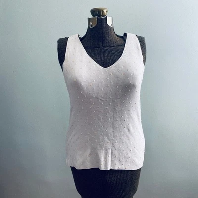 Due per Due white embellished silk tank, NWT - Image 1 of 4