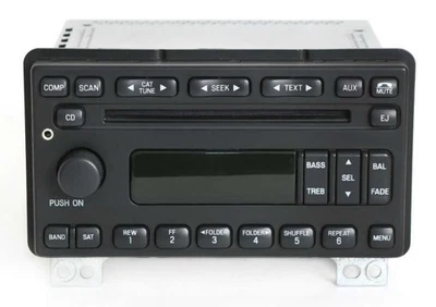 Rádio AM FM Mercury Mountaineer 2005 CD player com entrada auxiliar 5L2T-18C869-AC - Imagem 1 de 4