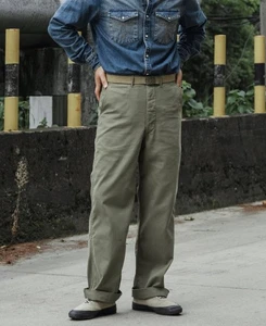 BRONSON MFG. CO. US Army M-41 HBT Fatigue Trousers, Dungaree Pants  straight(J10 - Picture 1 of 25