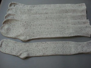 NWOT Hue Women's Knee High Socks Tweed One Size 6 Pair Oatmeal Nice #59E - Picture 1 of 2